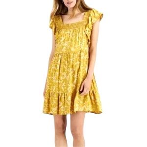Jamie & Layla Yellow Floral Dress –‎ Petite Small